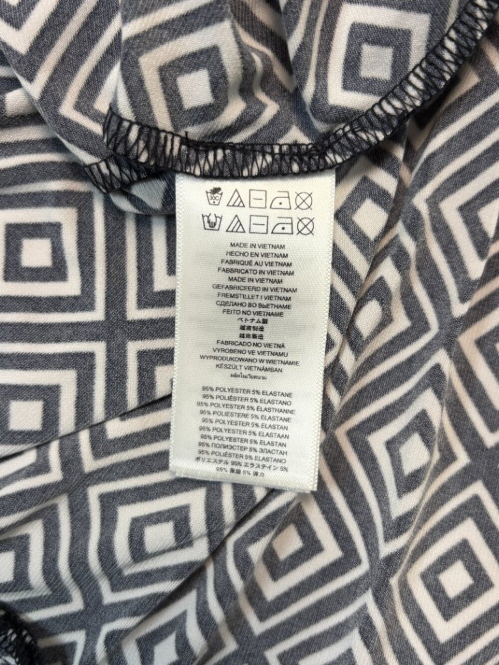 Michael Kors Geometric Print Faux Wrap Dress Office Siren Party Chic Sixties - Picture 5 of 8